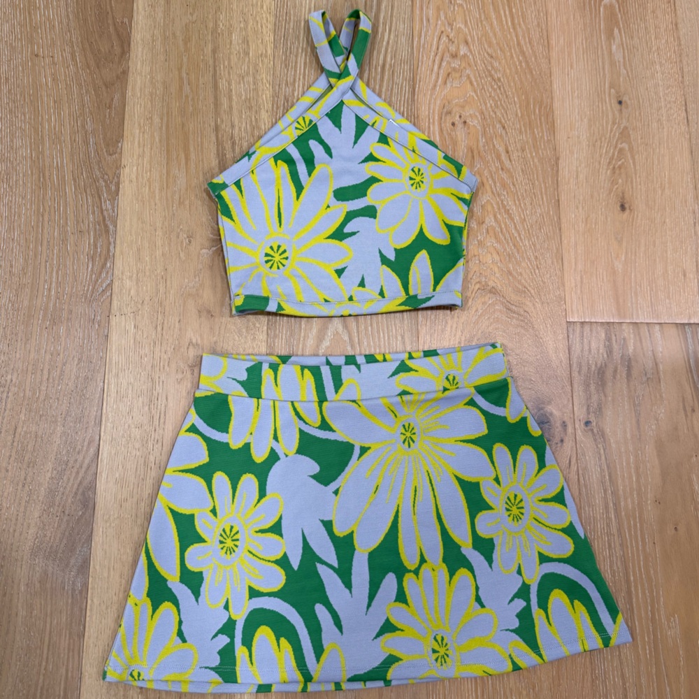 Zara Floral Matching Set – Skirt M / Top S